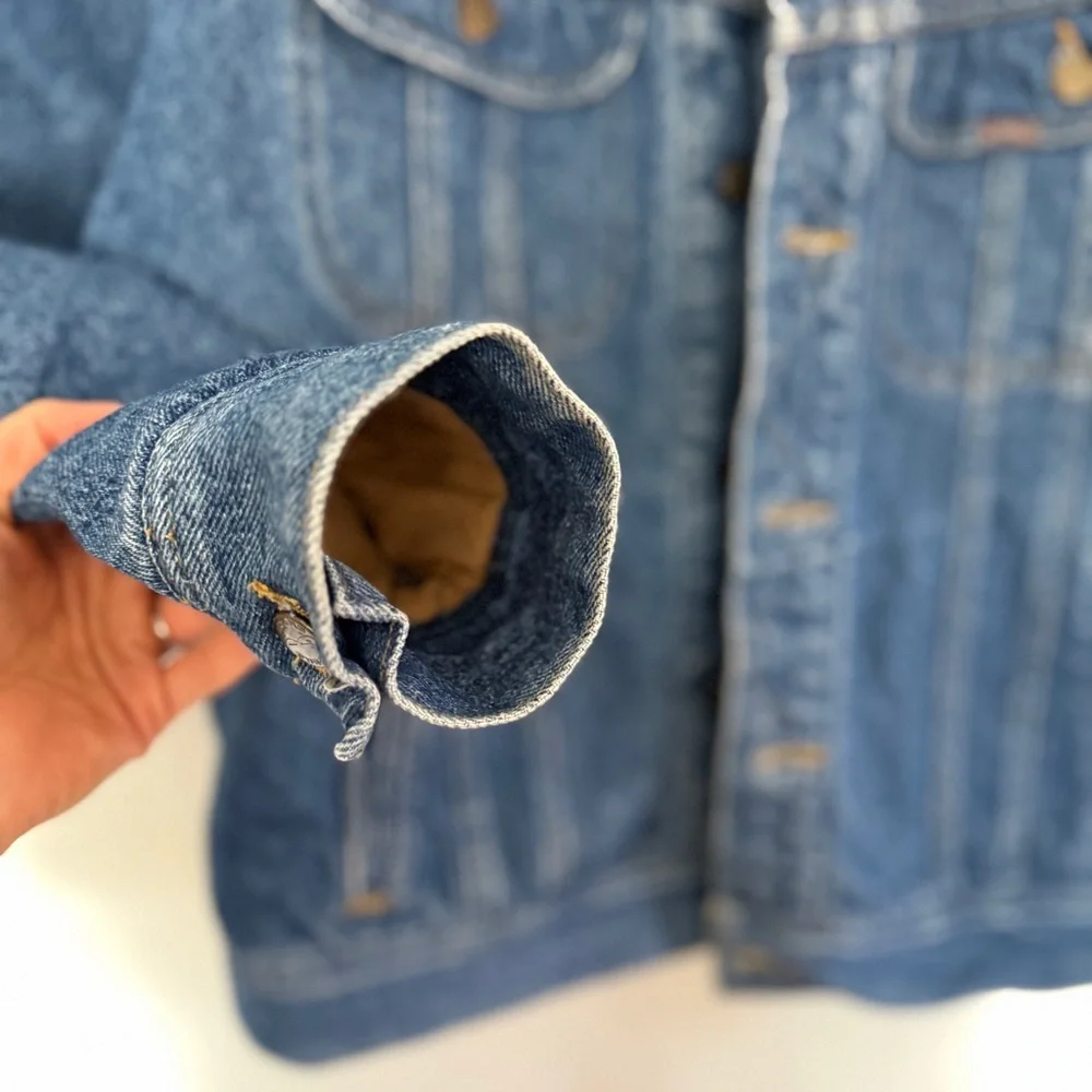 Riders by Lee Blue Denim Jacket with Tan Corduroy Collar